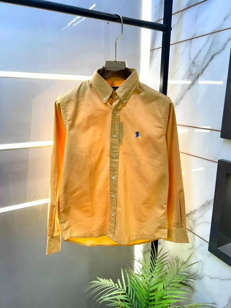Sale Ralph Lauren Polo Orange Oxford Lycra Premium Shirt F2895 OR