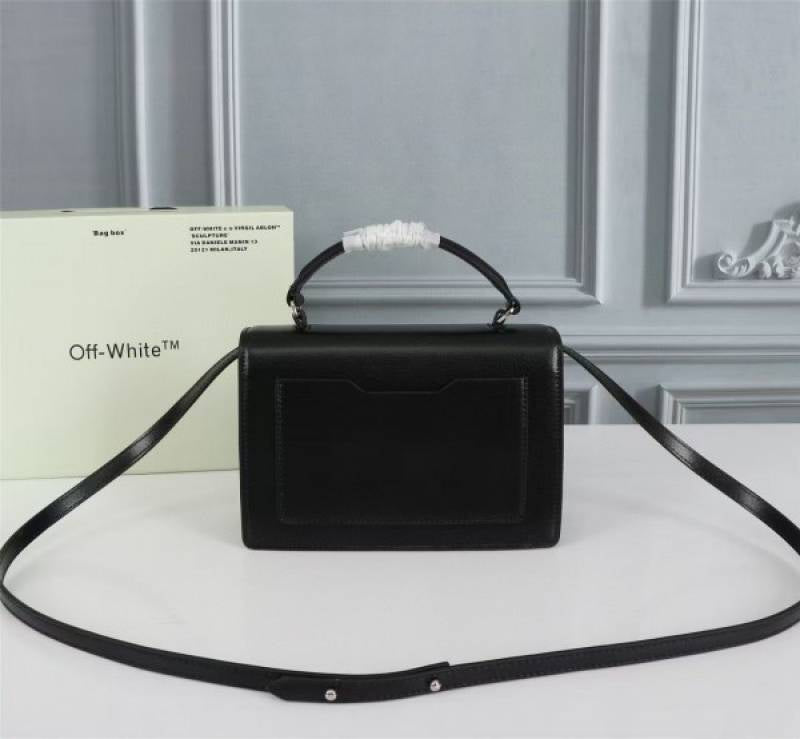 Off White Leather Hand Held Black Graffity Jitney 1 4 Shoulder Bag 8853 Black Graffity Sale