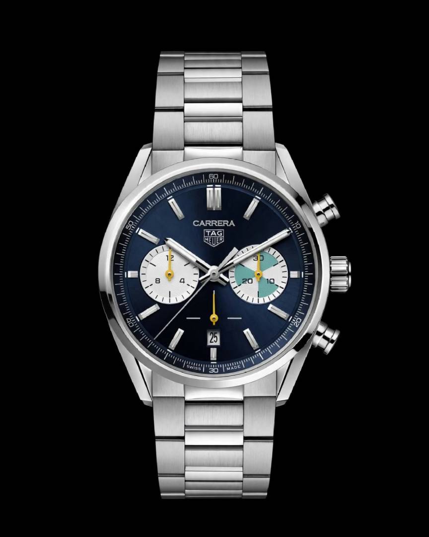 TAG Heuer Carrera Chronograph silver blue
