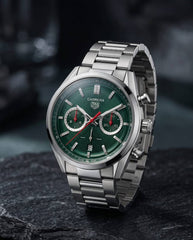 TAG Heuer Carrera Chronograph silver green