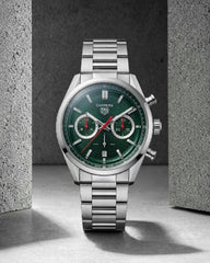 TAG Heuer Carrera Chronograph silver green