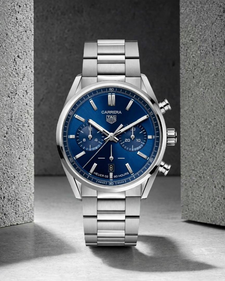 TAG Heuer Carrera Chronograph silver blue