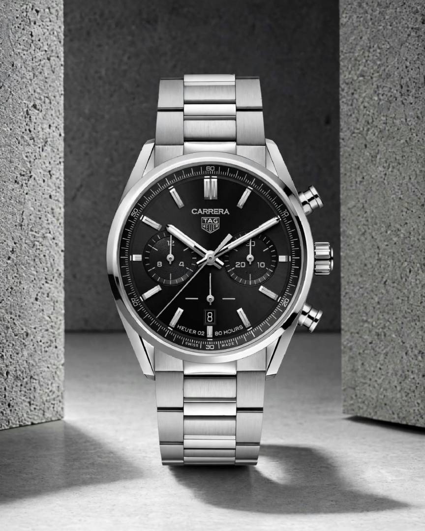 TAG Heuer Carrera Chronograph silver Black