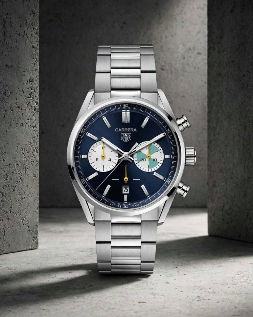 TAG Heuer Carrera Chronograph silver blue
