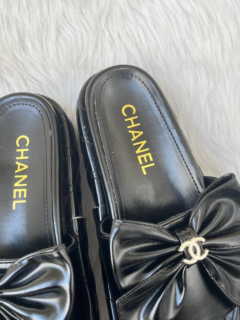 On Sale Chanel Bow Flats With Original Box Packing