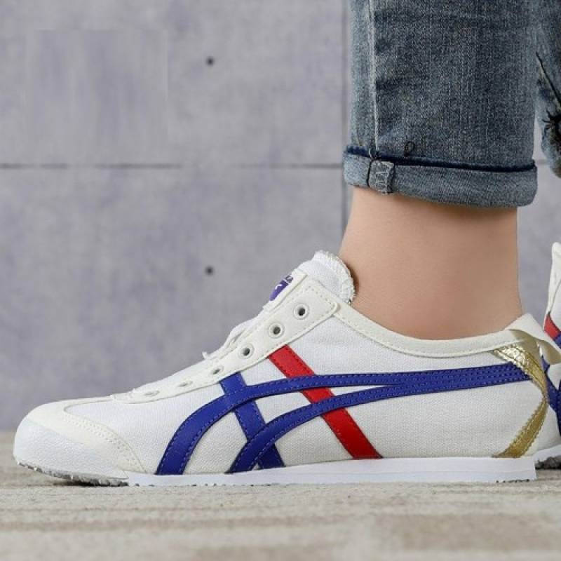 Tiger Slipon 66 White Blue Gold Red fix (667)