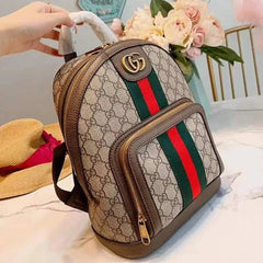 Gucci Ophidia Small Back pack Brown 547961 With Dust Cover & Carry Bag
