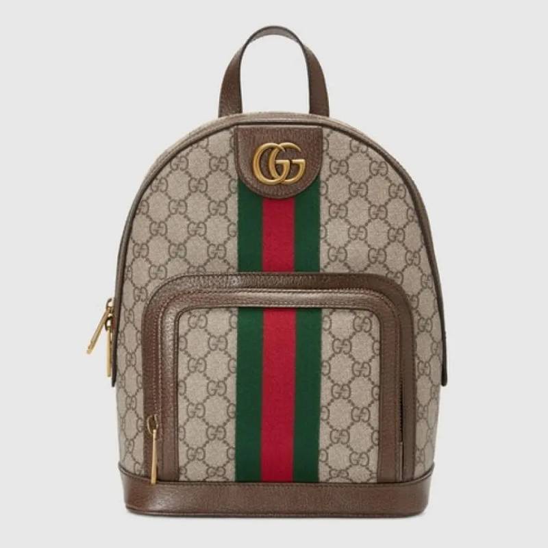 Gucci Ophidia Small Back pack Brown 547961 With Dust Cover & Carry Bag
