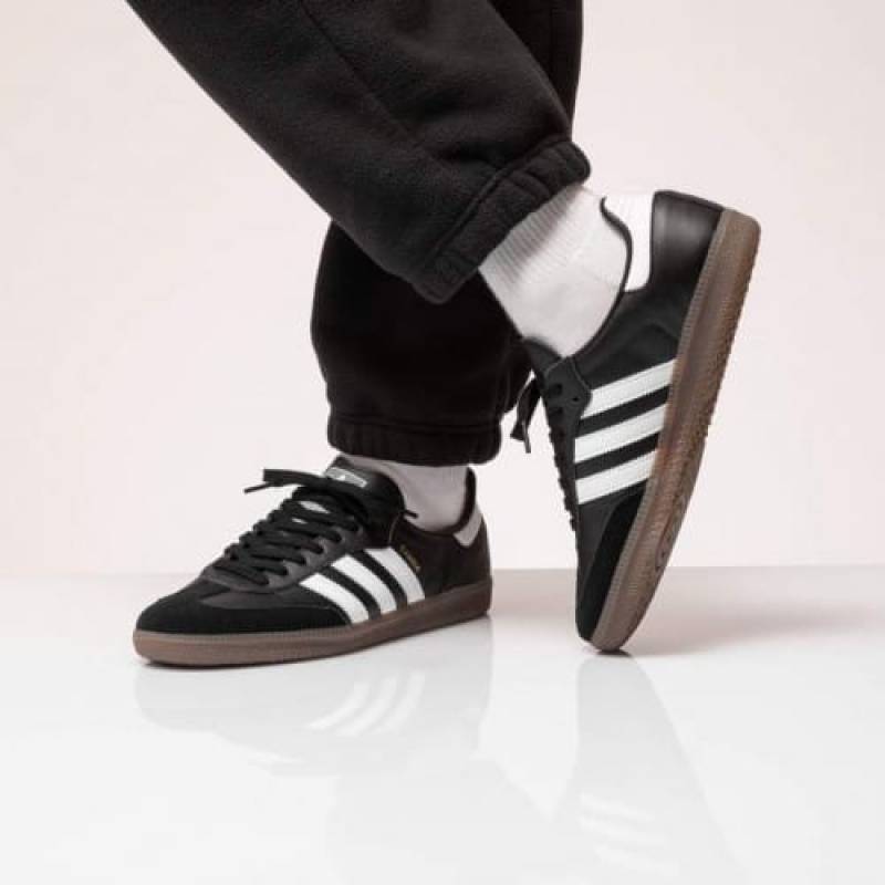 Adidas Samba Black White with extra lace (269)
