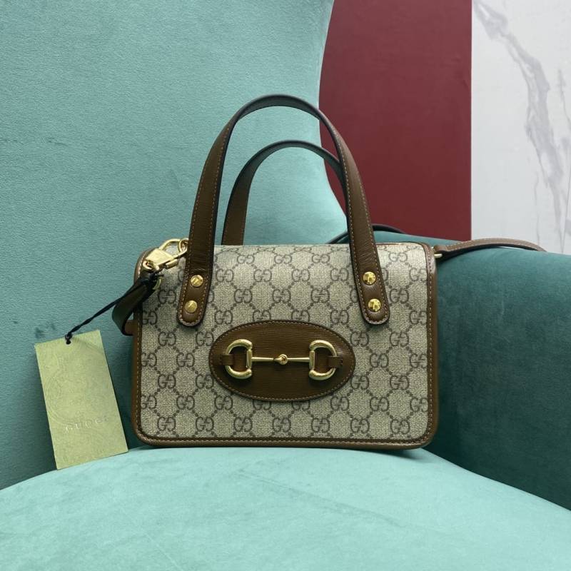Gucci Horse bit 1955 GG Supreme Top Handle Bag With OG Box & Dust Bag 8563