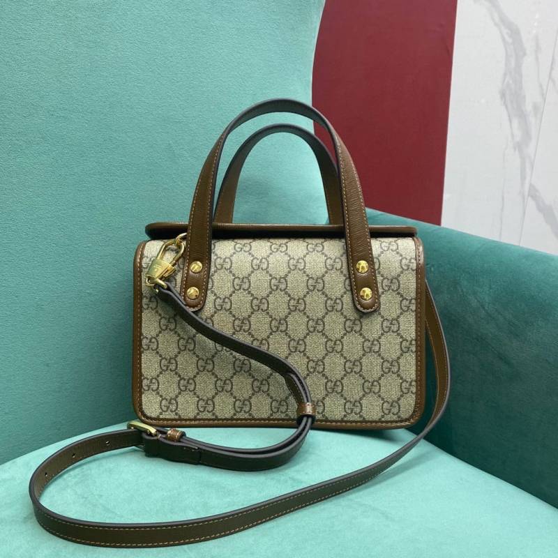 Gucci Horse bit 1955 GG Supreme Top Handle Bag With OG Box & Dust Bag 8563