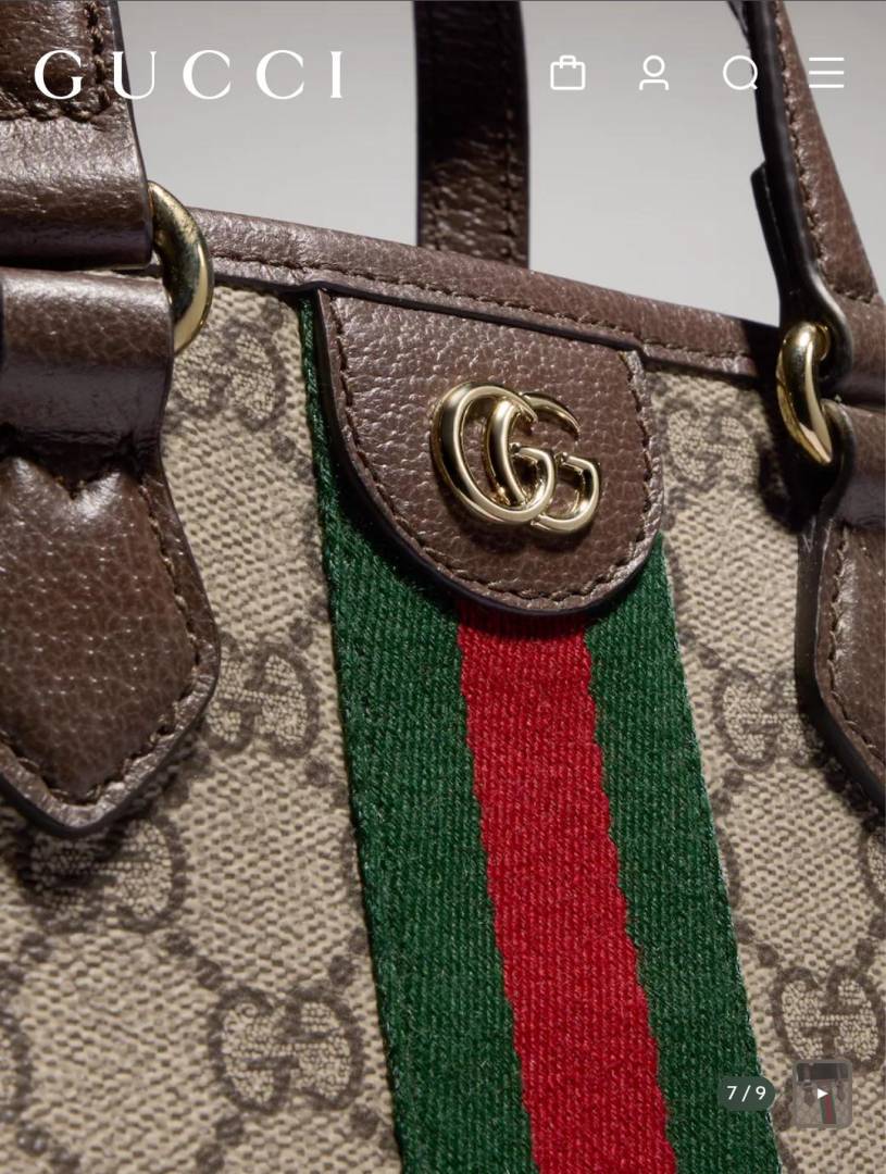 Gucci Ophidia Small GG Tote Bag With OG Box Dust Cover & Carry Bag 836848