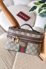 Gucci Ophidia Small GG Vanity Bag With OG Box Dust Cover & Carry Bag 816357