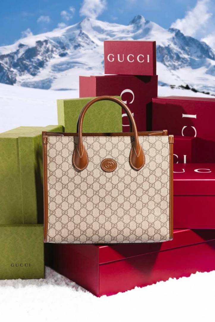 Gucci Supreme GG Beige Tote Bag With Dust Cover & Carry Bag 659983