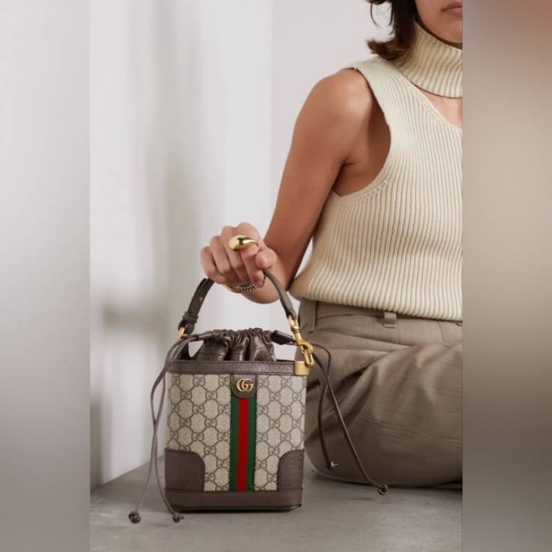 Gucci Ophidia Mini Bucket Bag With OG Box Dust Cover & Carry Bag 752483