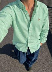 RALFH LAUREN IMPORTED STORE ARTICLE LEYLAND FABRIC SHIRT