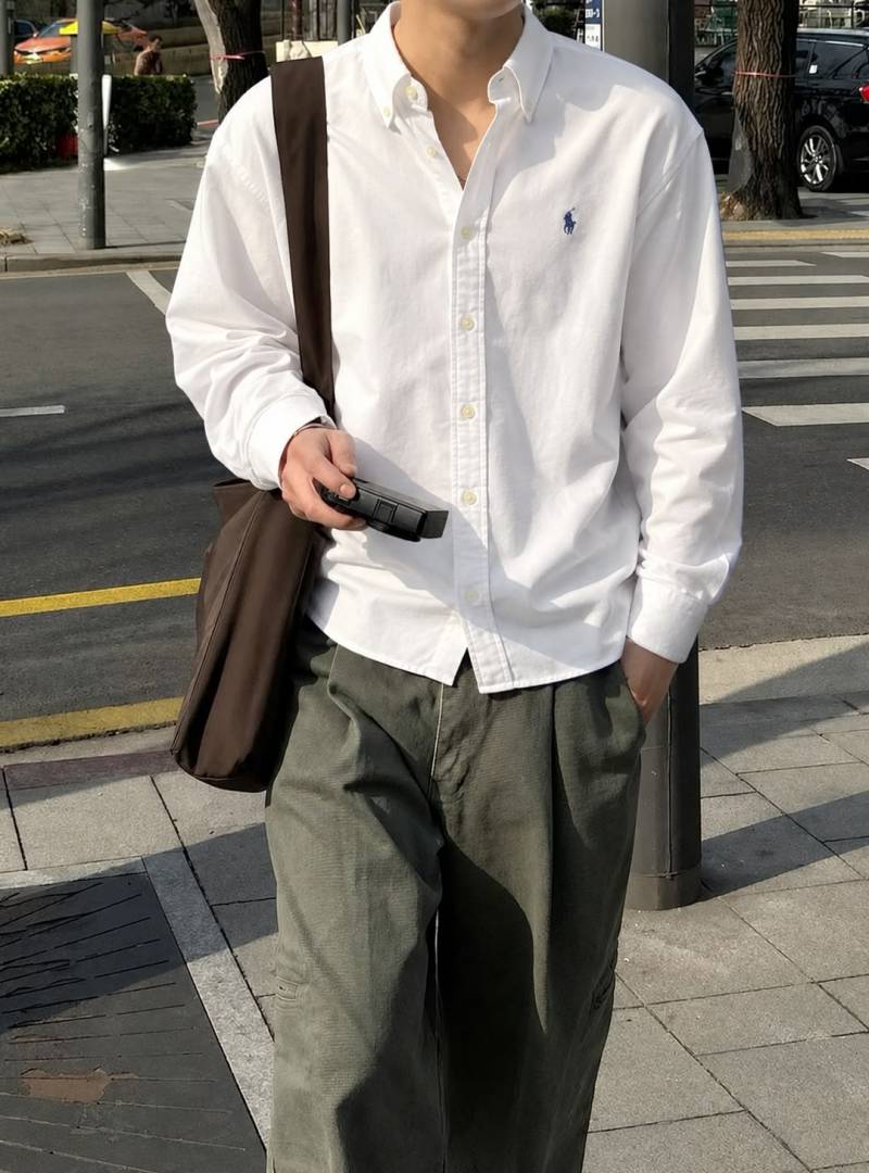 RALFH LAUREN IMPORTED STORE ARTICLE LEYLAND FABRIC SHIRT