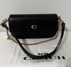 Coach Brook Flap Chain Bag With Dust Cover CAN90 Black