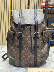 Louis Vuittion Christopher Monogram Taurillon Leather Backpack (Brown)