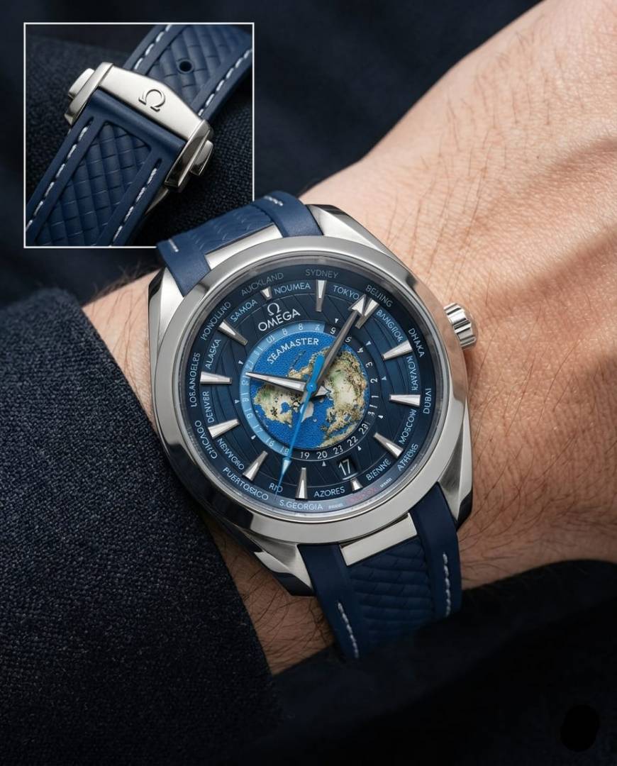 Omega Sea master Aqua Terra 150M Quartz World Map