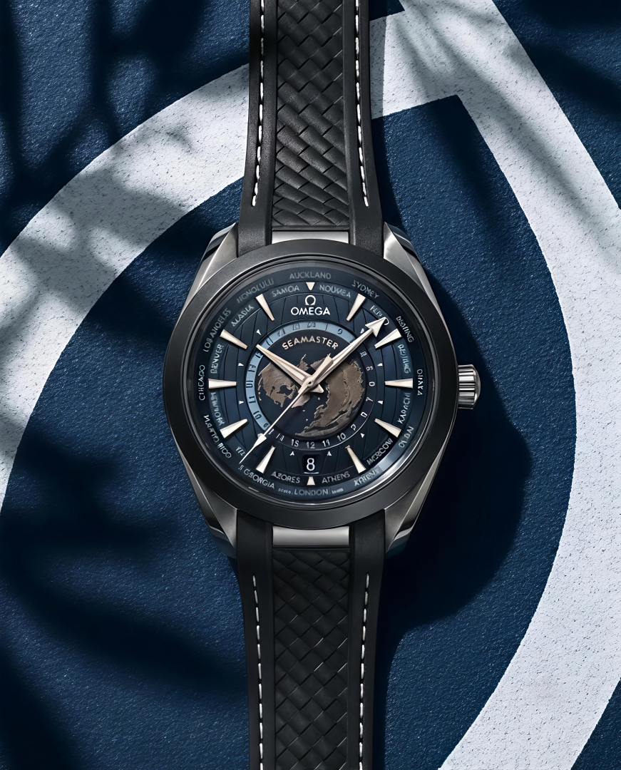 Omega Sea master Aqua Terra 150M Quartz World Map
