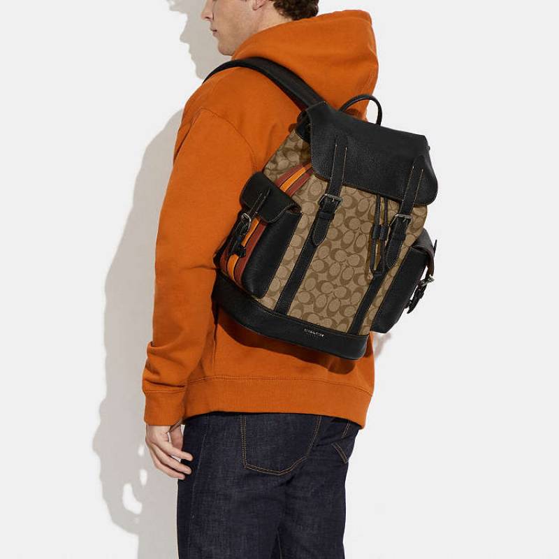 Coach Hudson Rucksack Signature Backpack With DustCover Highend Quality