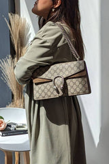 Gucci Dionysus GG Supreme Coated Shoulder Bag With OG Box Dust Cover & Carry Bag 50247 Apricot Khakhi