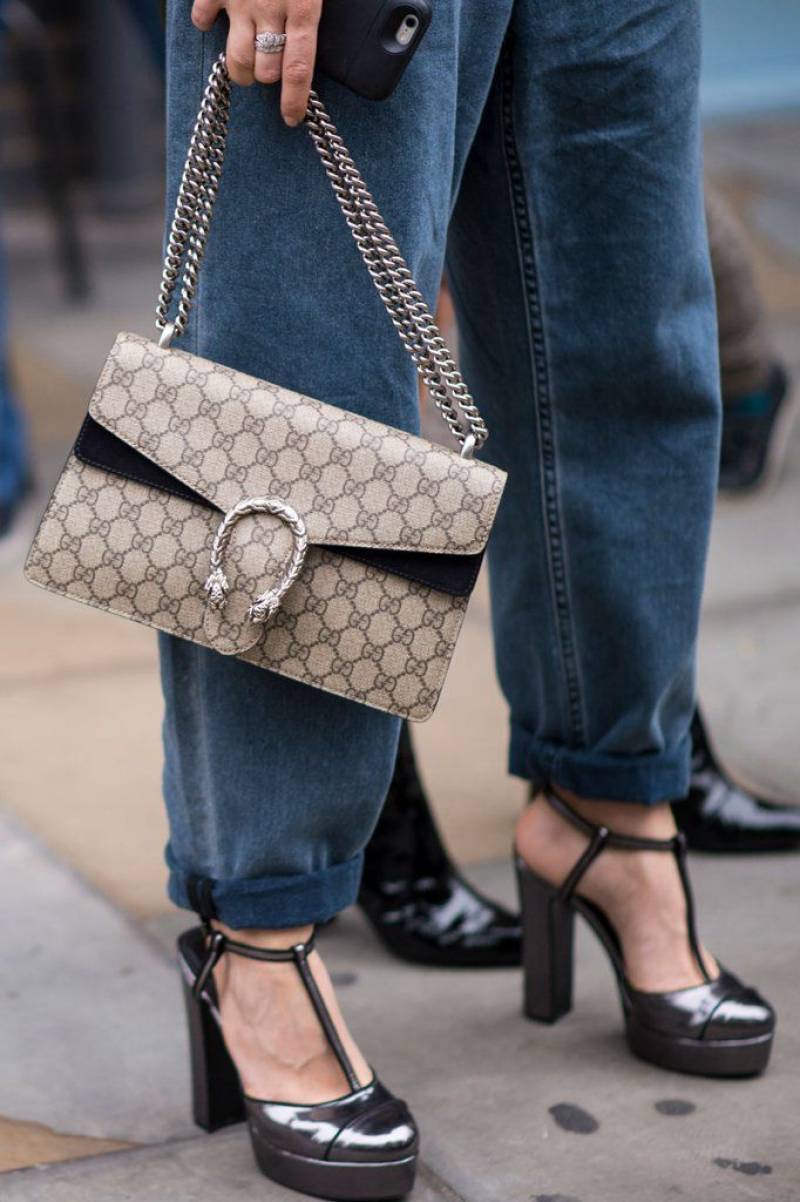 Gucci Dionysus GG Supreme Coated Shoulder Bag With OG Box Dust Cover & Carry Bag 50247 Apricot Black