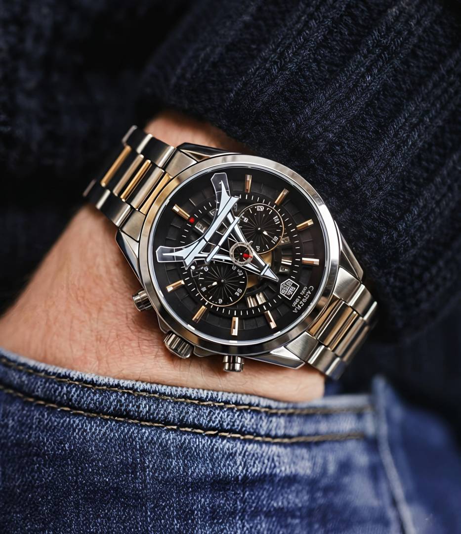 Tag Heuer Carrera Paris Eiffel Tower Silver Black