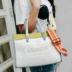 Coach Field Tote Bag With OG Double Box & Dust Bag & Shoulder Strap & Extra Pouch (Multi - 975)