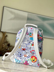 Louis Vuitton LV M60206 Character Premium Unisex Backpack With Dust Cover (White)