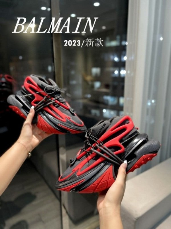 Balmain Unicorn Black Red Sneaker