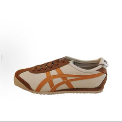 Onitsuka Tiger Mexico 66 sneakers in an Oatmeal Brown Cream or Birch Rust Orange