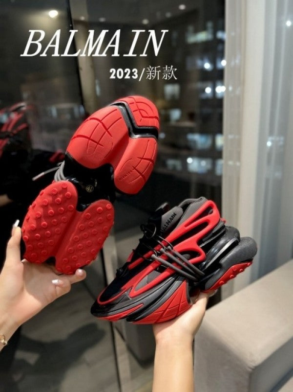 Balmain Unicorn Black Red Sneaker