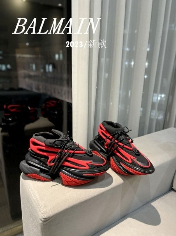 Balmain Unicorn Black Red Sneaker