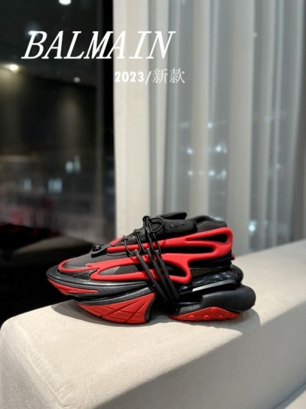 Balmain Unicorn Black Red Sneaker