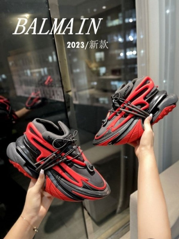 Balmain Unicorn Black Red Sneaker