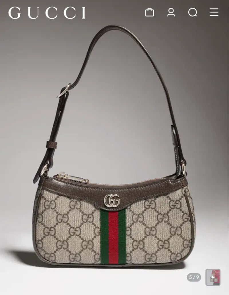 Gucci Ophidia Mini GG Shoulder Bag With OG Box 838465
