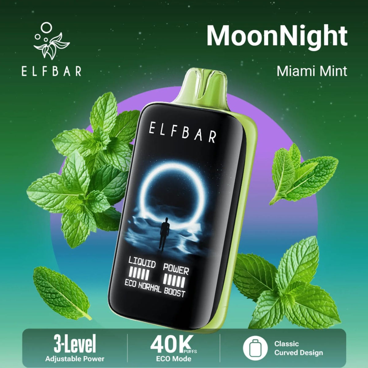 ELFBAR MOON NIGHT 40K PUFFS MIAMI MINT