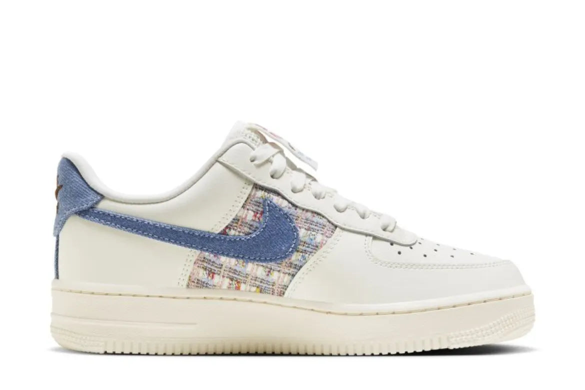 NIKE AIR FORCE 1 LOW 07 LX DENIM SWOOSH BOUCLE