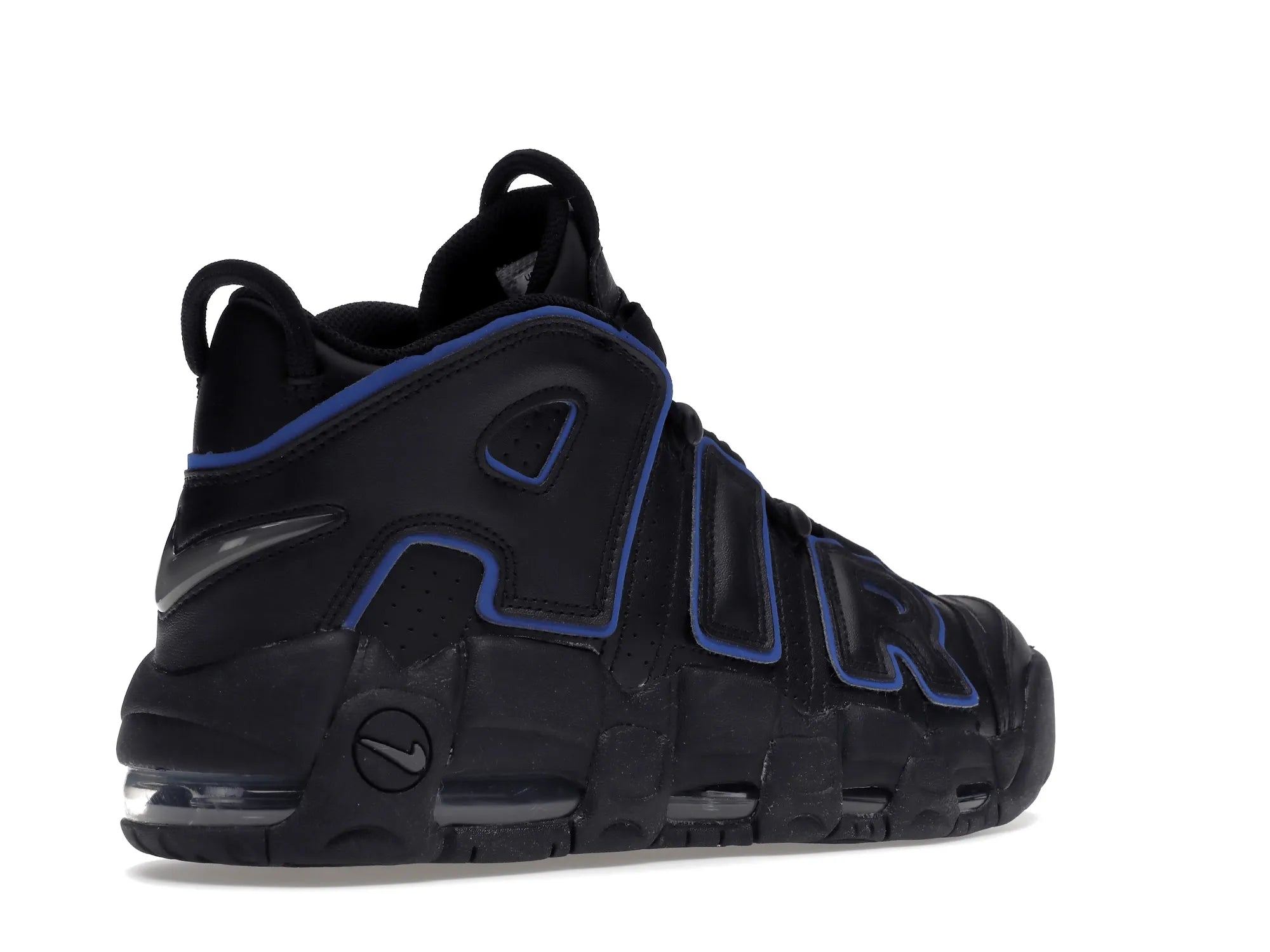 NIKE AIR MORE UPTEMPO 96 BLACK GAME ROYAL IRON GREY