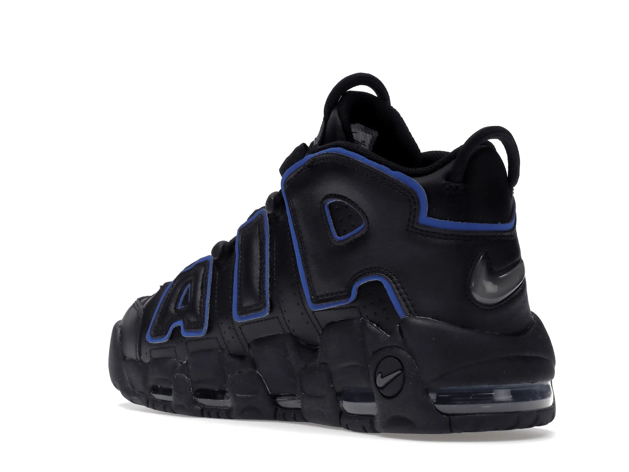 NIKE AIR MORE UPTEMPO 96 BLACK GAME ROYAL IRON GREY