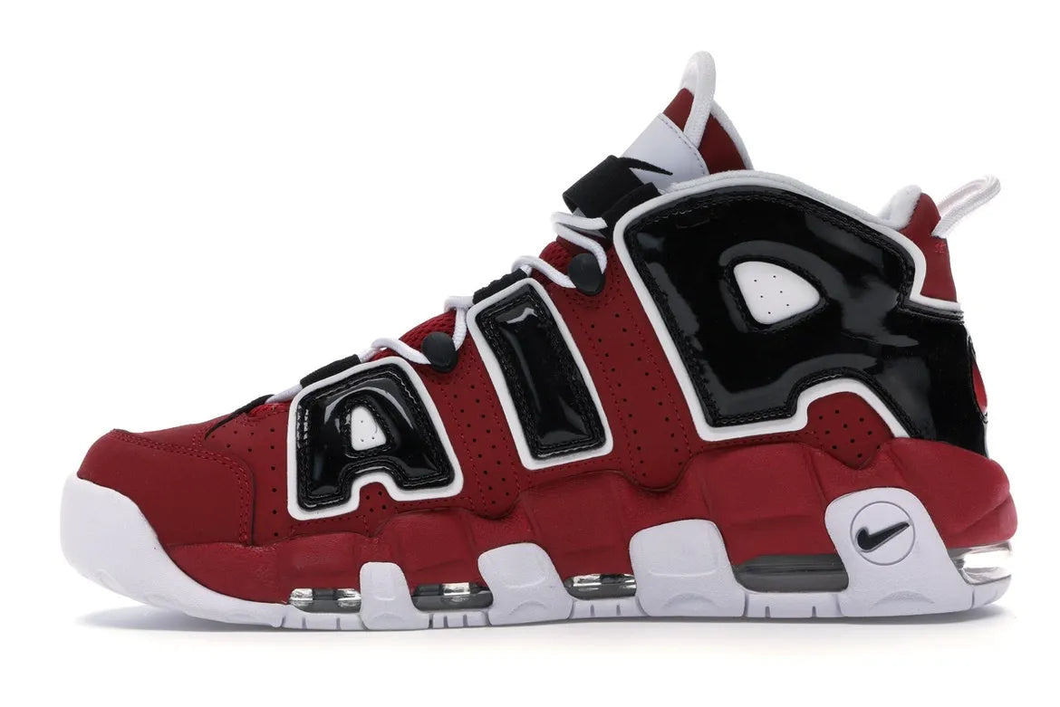 NIKE AIR MORE UPTEMPO BULLS VARSITY BRED