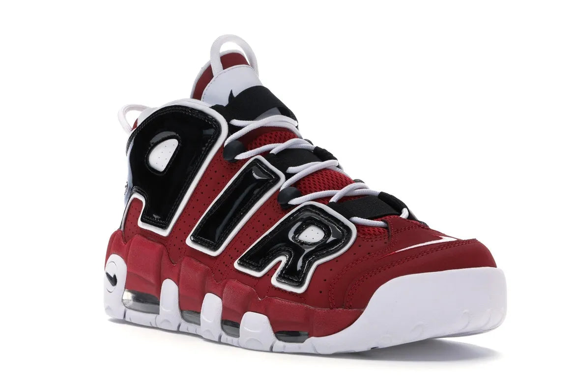 NIKE AIR MORE UPTEMPO BULLS VARSITY BRED