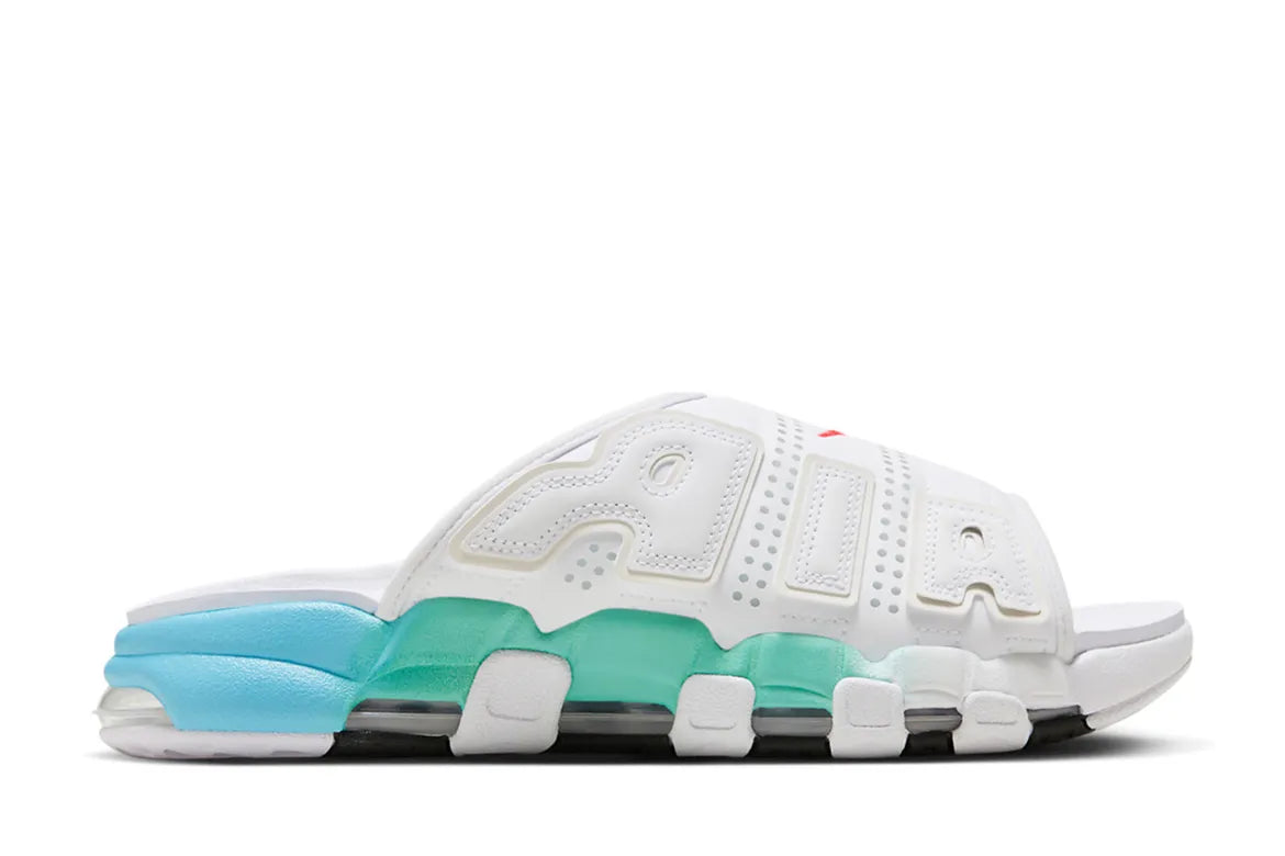 ADIDAS AIR MORE UPTEMPO SLIDE AQUA