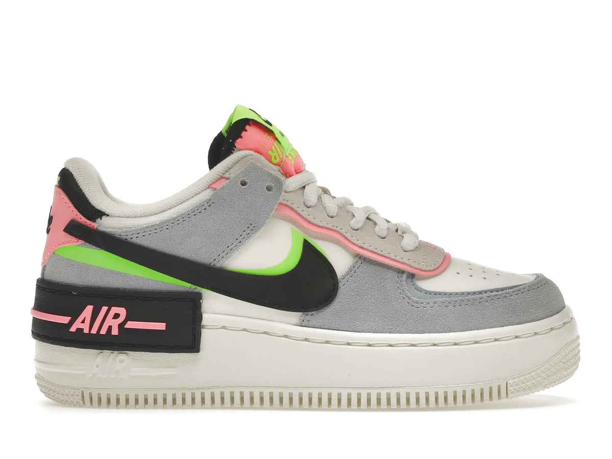 NIKE AIR FORCE 1 SHADOW BLACK LIGHT ARCTIC PINK CLAYSTONE RED