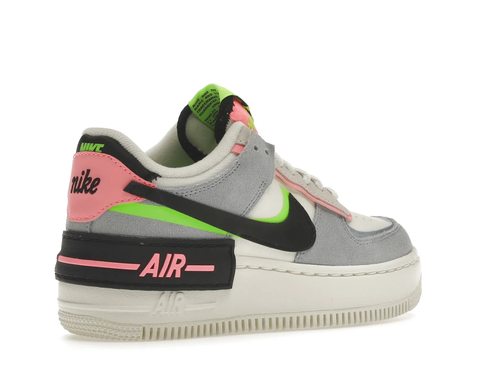 NIKE AIR FORCE 1 SHADOW BLACK LIGHT ARCTIC PINK CLAYSTONE RED