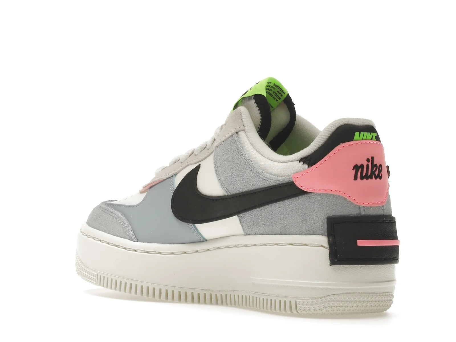 NIKE AIR FORCE 1 SHADOW BLACK LIGHT ARCTIC PINK CLAYSTONE RED