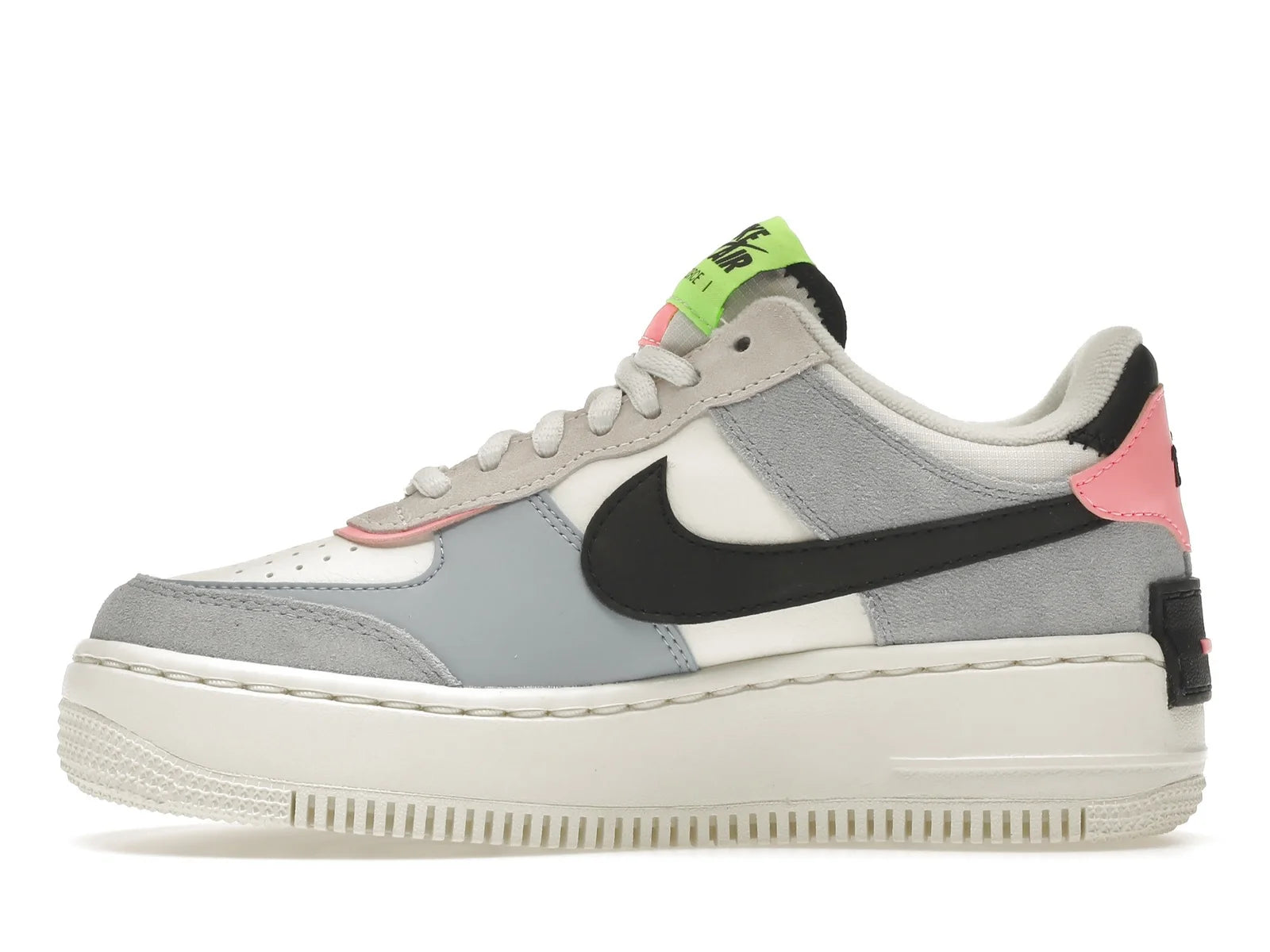 NIKE AIR FORCE 1 SHADOW BLACK LIGHT ARCTIC PINK CLAYSTONE RED