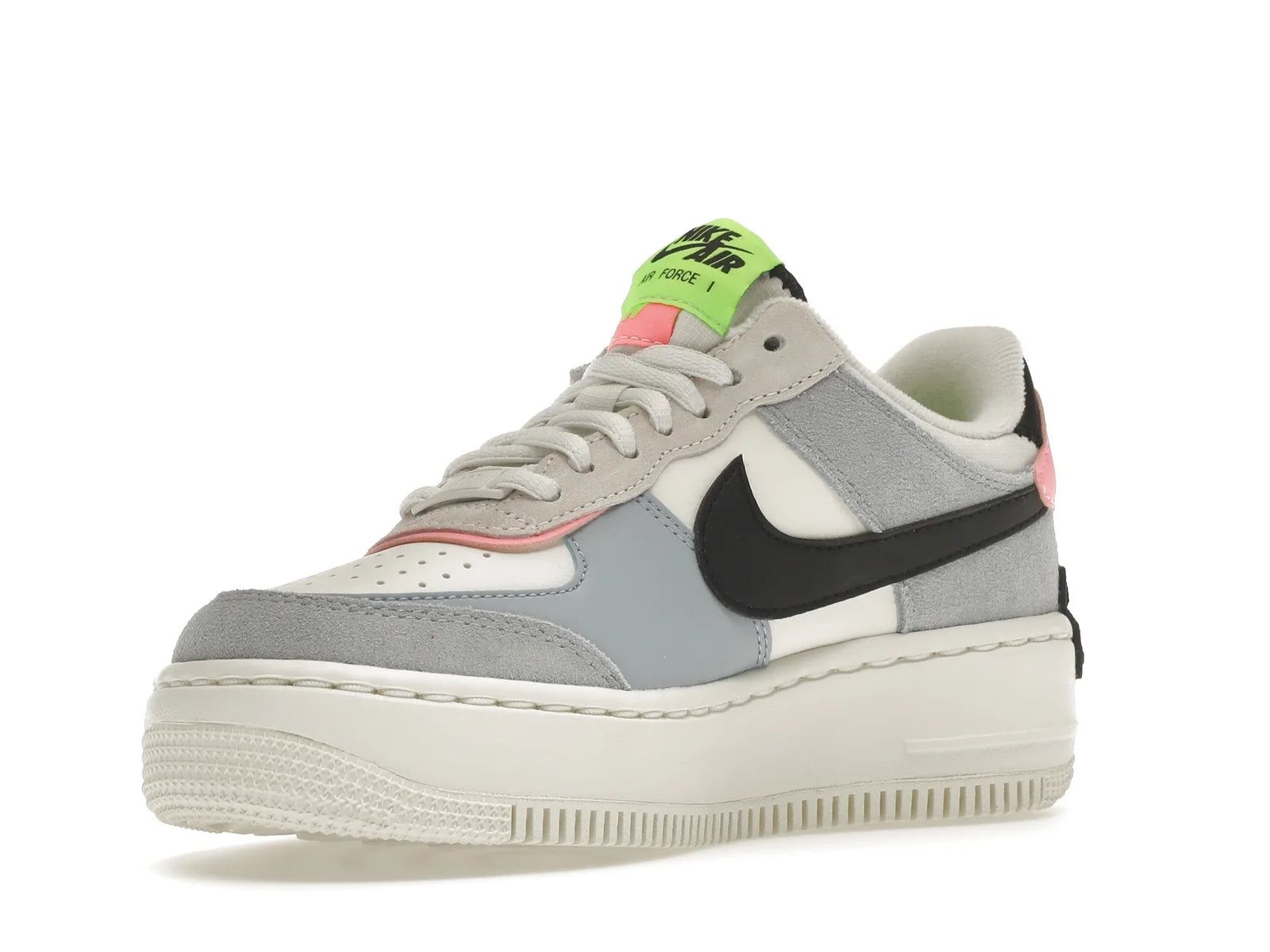 NIKE AIR FORCE 1 SHADOW BLACK LIGHT ARCTIC PINK CLAYSTONE RED